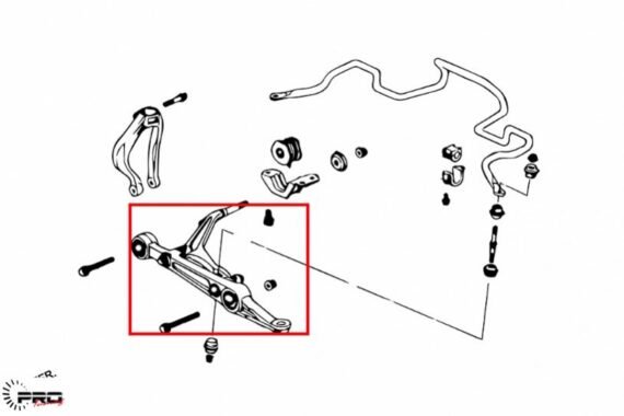 Honda Civic EK Front Lower Arm (6131) - Image 2