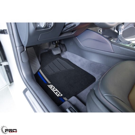 SPARCO SPF508BL/5 CARPET CAR MATS, BLACK/BLUE - Image 2