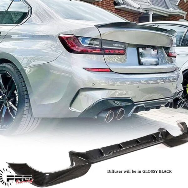 Bodykit Bmw G20 Rear Diffuse 340i Look ( Dual exhaust Holes)
