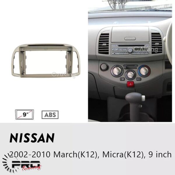 Frame Nissan March 2002-2010 Android (9 Inches) with Wiring