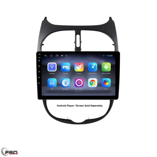 Frame Peugeot 206 Android (9 Inches) with Wiring