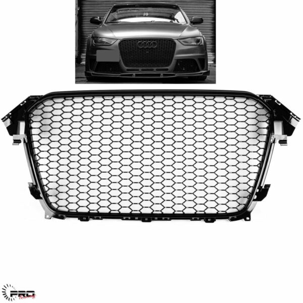 Second image of Grill Audi A4 2013 - 2015 (B8) RS4  Style Black Edition