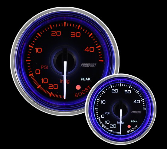 ProSport Boost Gauge 52mm 1-3 Bar
