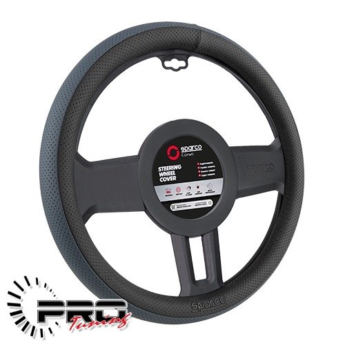 Second image of Sparco SPS144BKBL Steering Wheel Cover Black / Blue