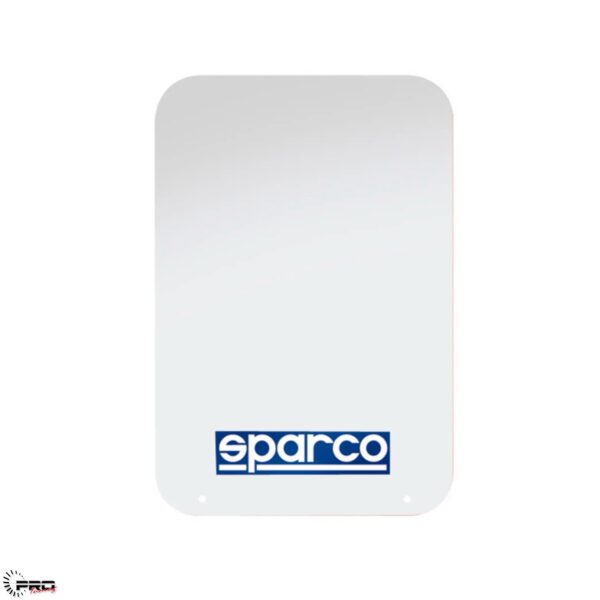 SPARCO MUD FLAP PAIR WHITE