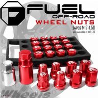 Nuts 14 x 1.5 Fuel Red (Sets of 24 pieces)